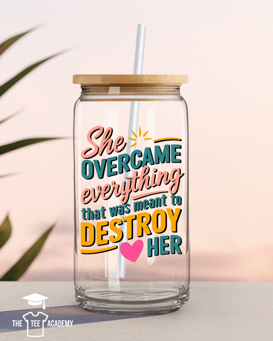 UV DTF Cup Decal- (New) She Overcame Everything