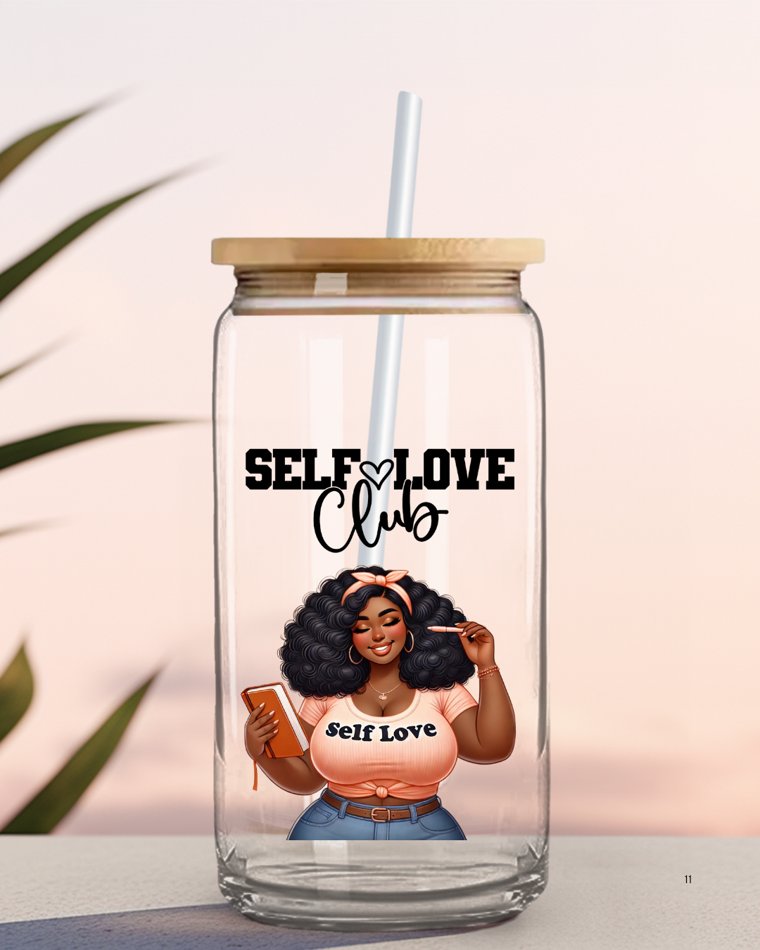 UV DTF Cup Decal - Self Love Club Babe