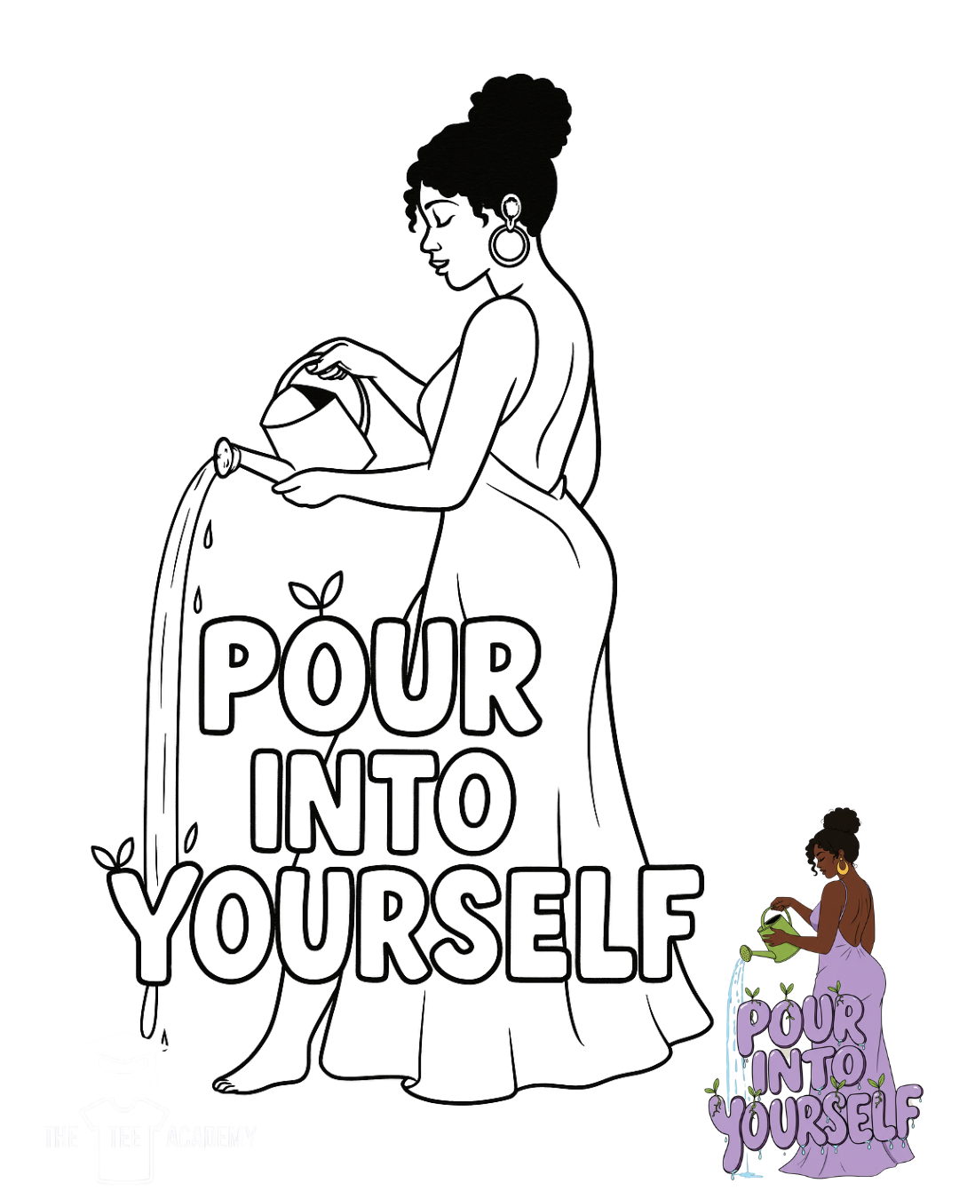 (Sketch Art) Pour Into Yourself-Screen Print Transfer