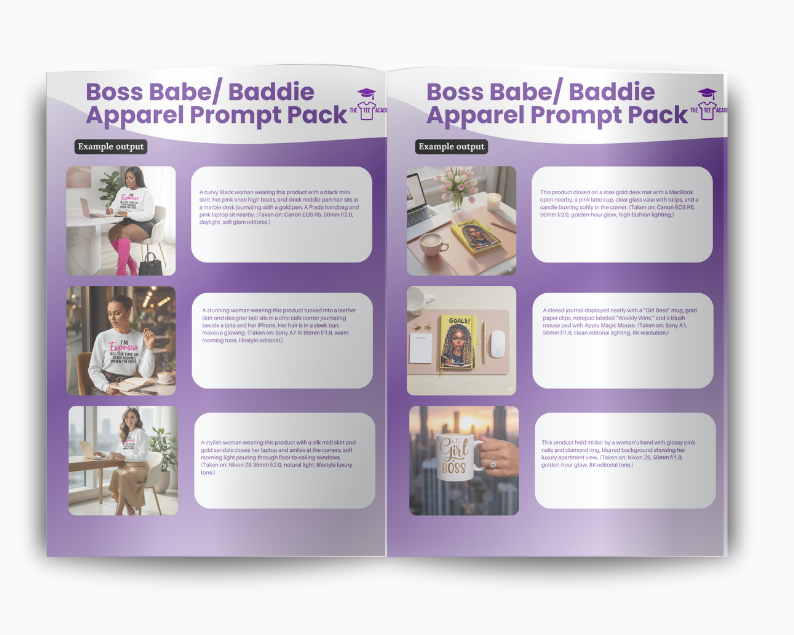Boss Babe/Baddie Apparel Prompt Pack