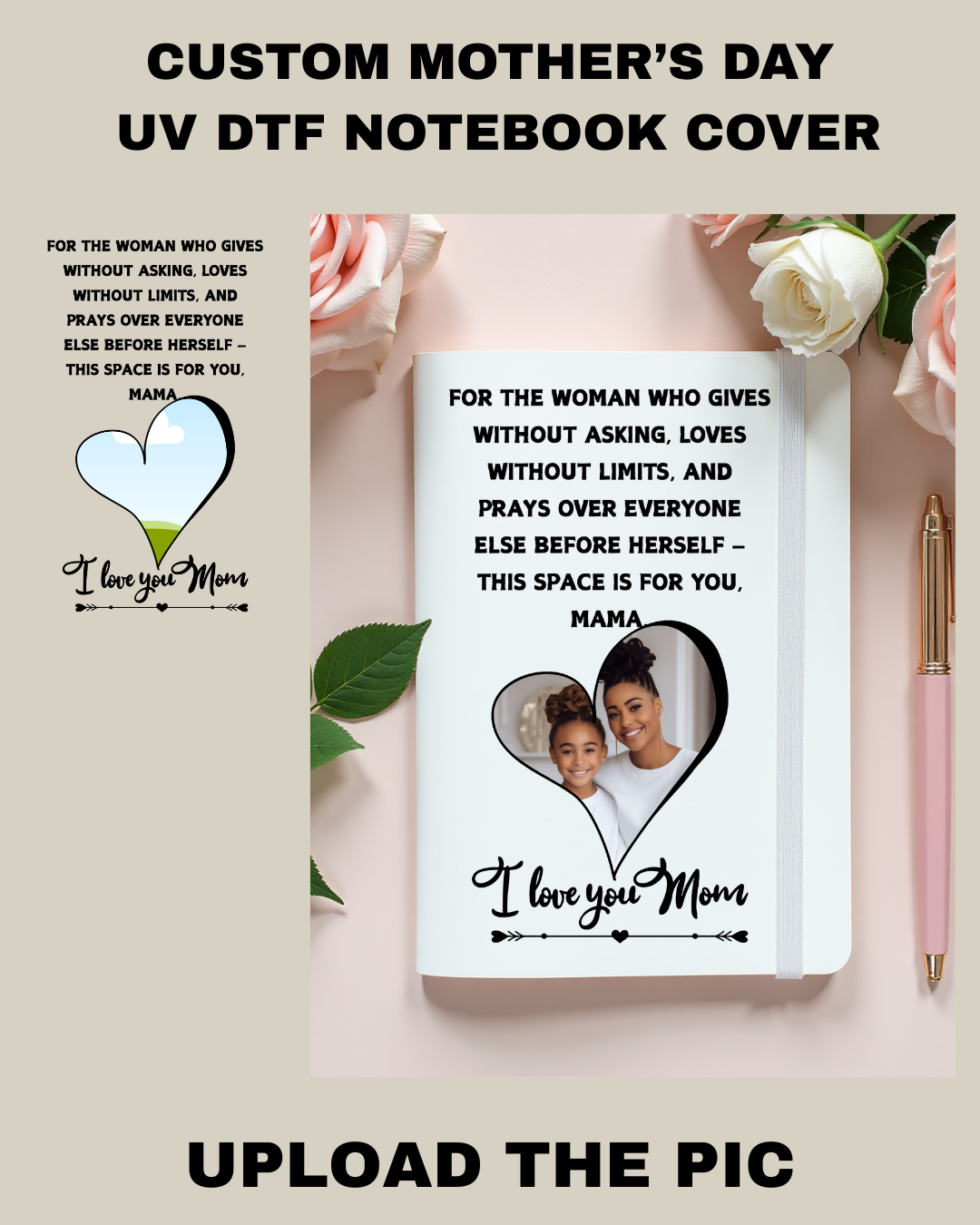 Mother's Day Template-UV DTF Journal Decal