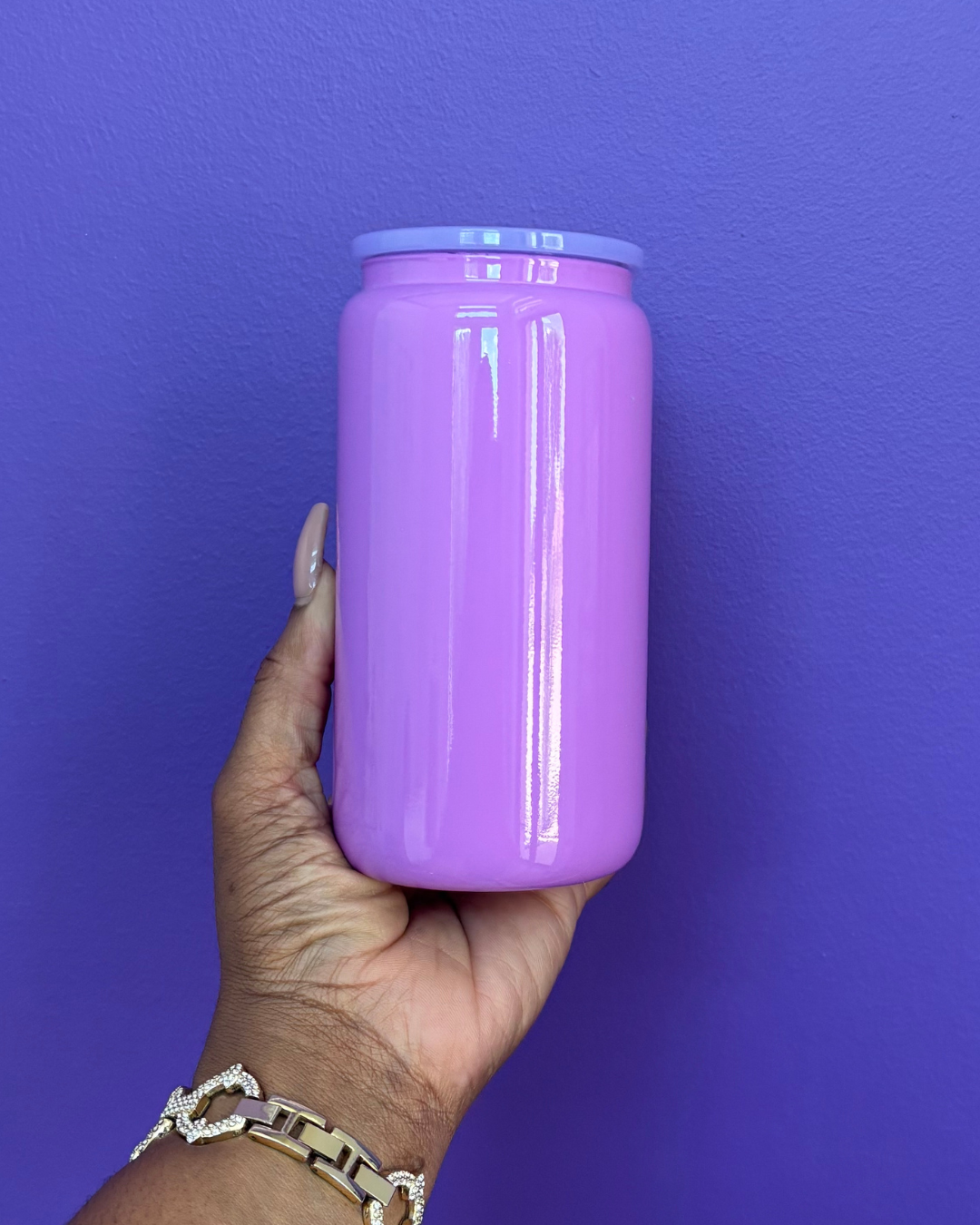 16 oz Colored Glass Cup