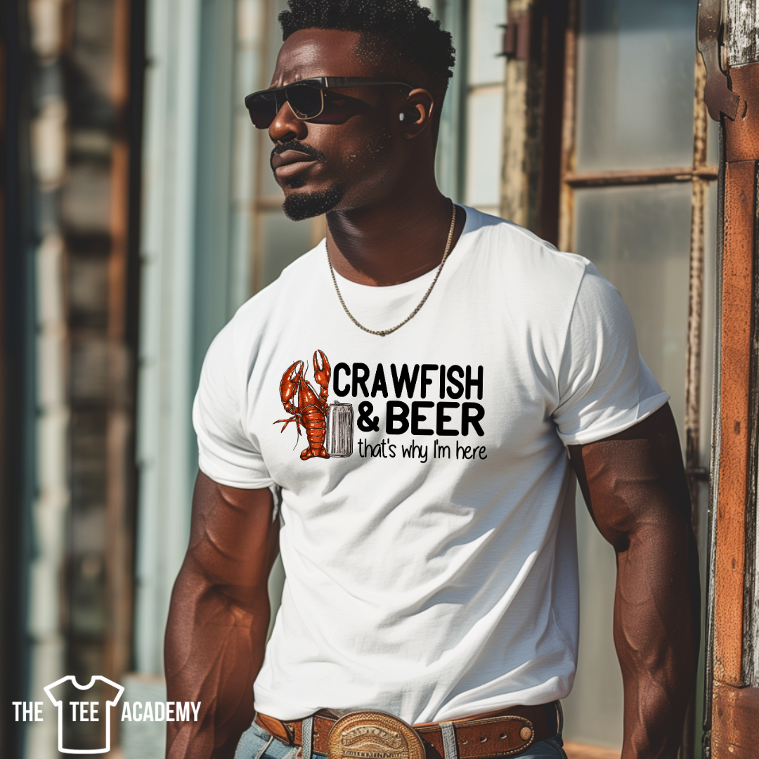 Crawfish & Beer - Matte Clear Film Screen Print Transfer