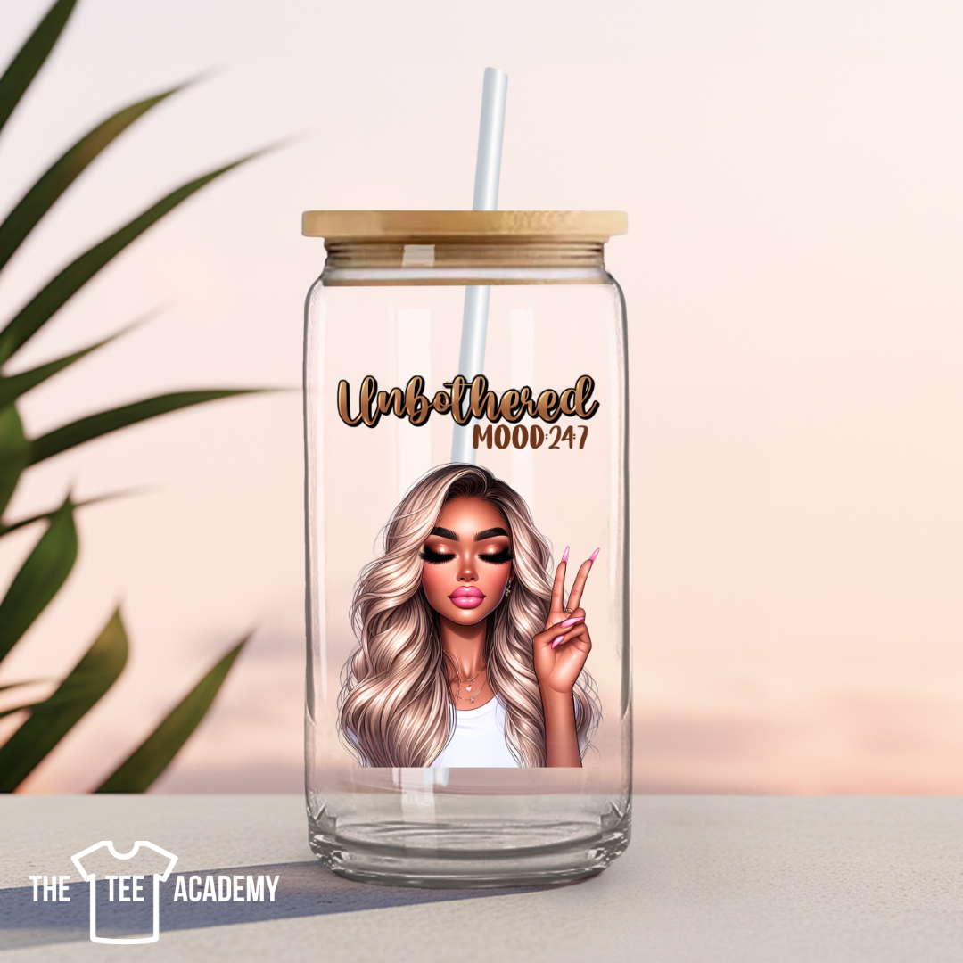 UV DTF Cup Decal - Unbothered 24:7