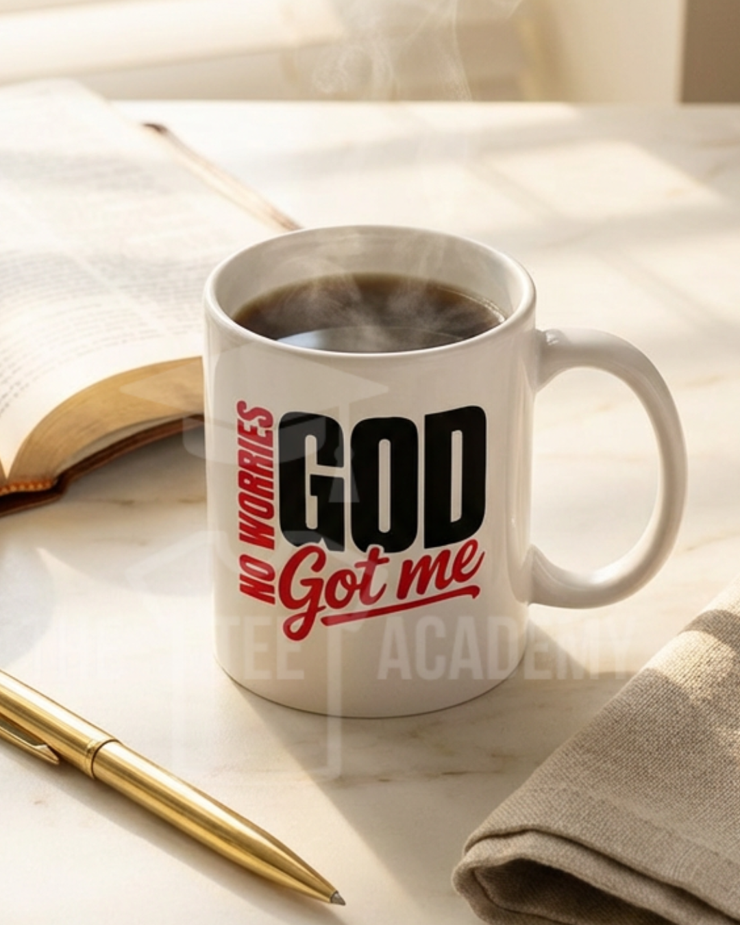 UV DTF Cup Decal - No Worries, God Got Me