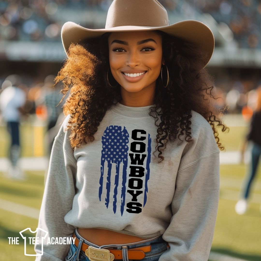 Matte Clear Film Screen Print Transfer- Cowboys Flag