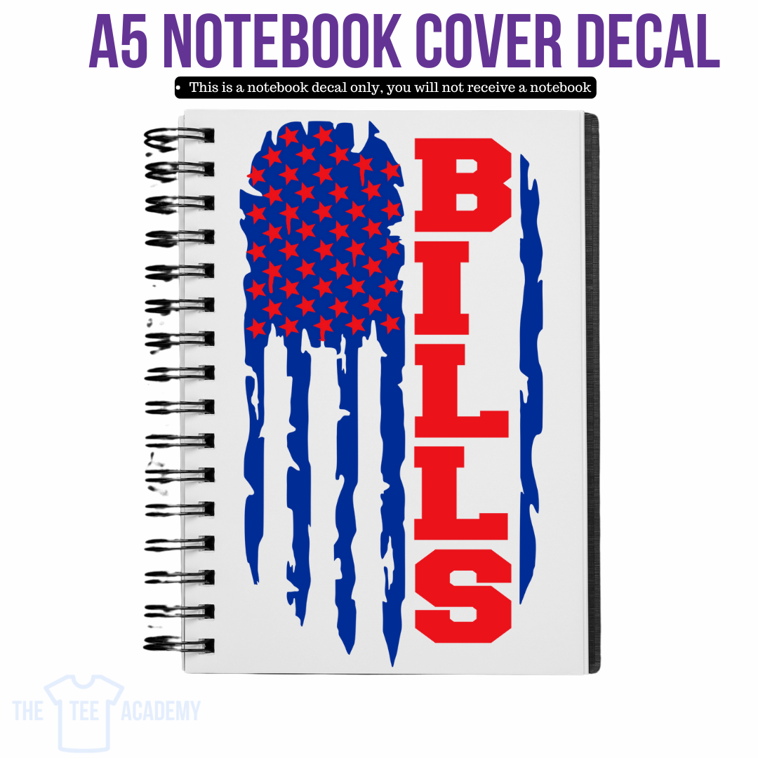 UV DTF Planner Cover Decal - Bills Flag
