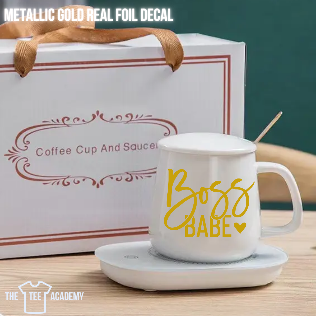 UV DTF Cup Decal Sticker - (FOIL Metallic Gold) Boss Babe