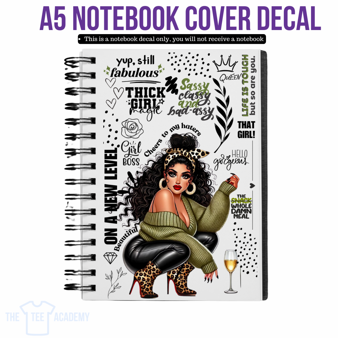 UV DTF Planner Cover Decal -Sassy, Classy and Bad Assy