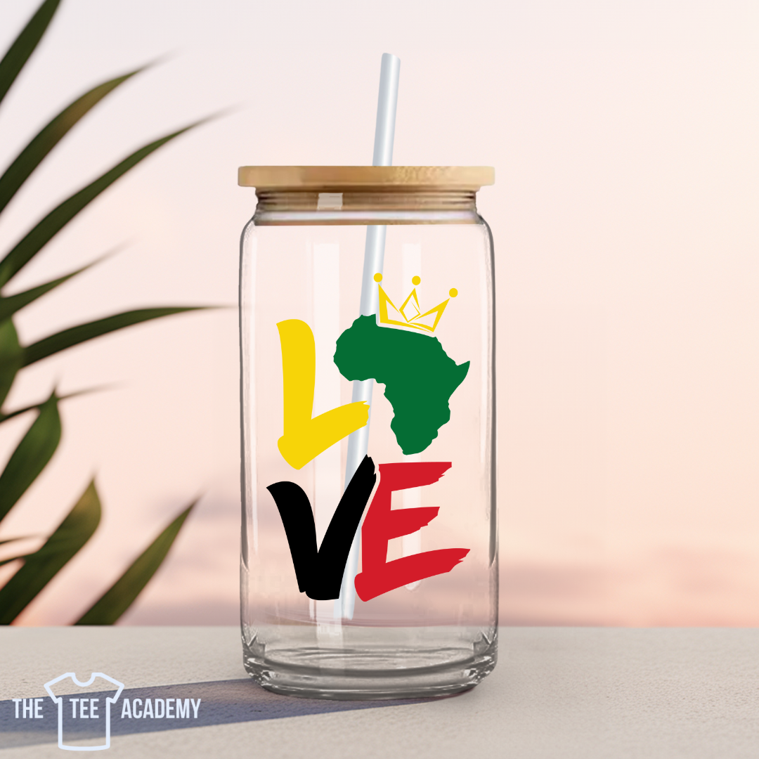 UV DTF Cup Decal -LOVE African Imprint