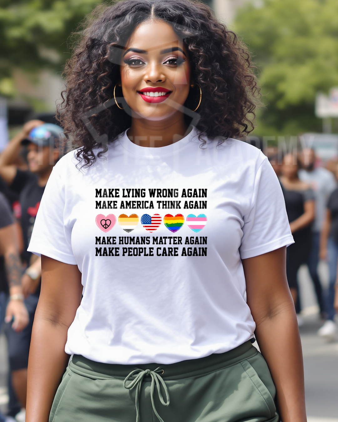 Make Humans Great Again- Matte Clear Film Screen Print Transfer