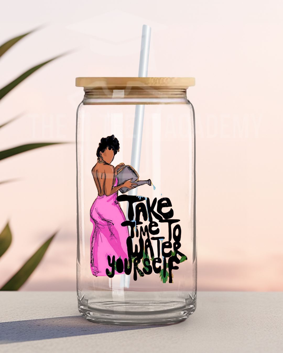 UV DTF Cup Decal - (Pink) Water Yourself