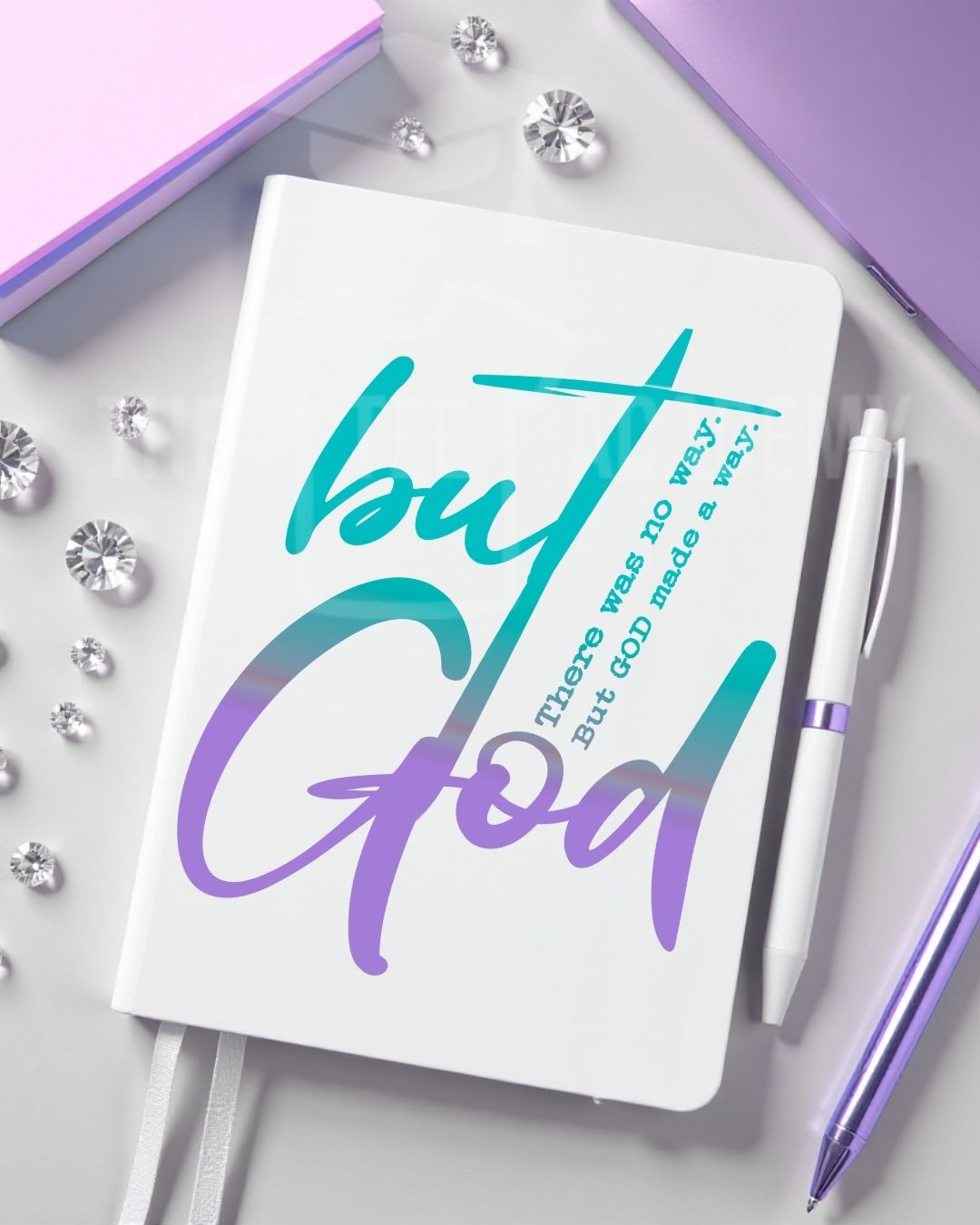 UV DTF Planner Cover Decal- (New) But God