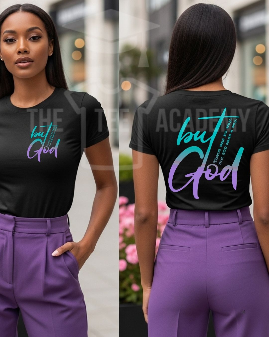 (New) But God- Matte Clear Film Screen Print Transfer