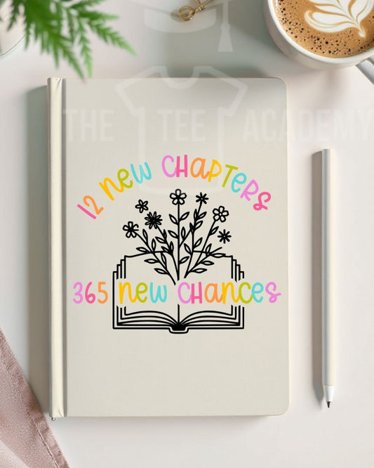 UV DTF Planner Cover Decal- 12 New Chapters
