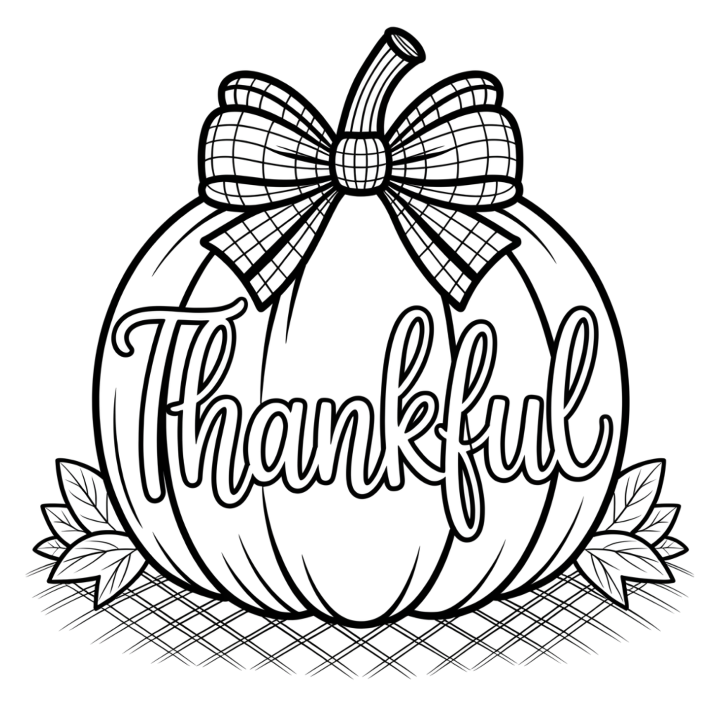 (SUBLIMATION) Sketch Transfer- Thankful Pumpkin