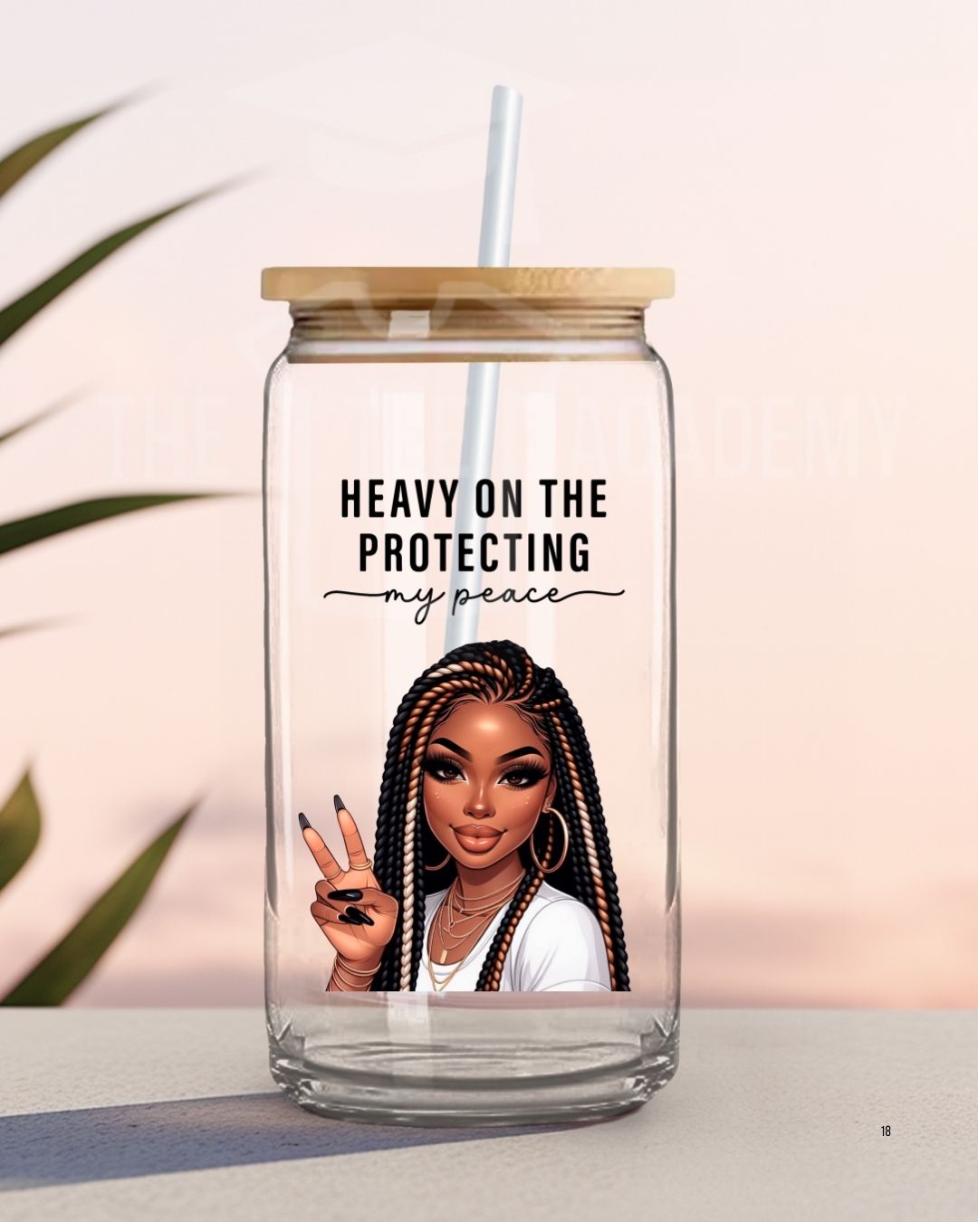 UV DTF Cup Decal - Heavy On Protecting My Peace Babe