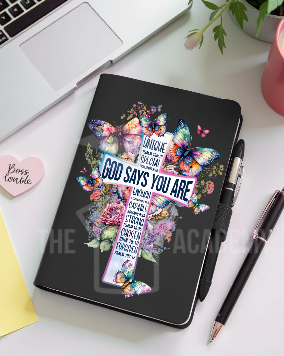 UV DTF Planner Cover Decal- God Says You Are (Cross) -NEW