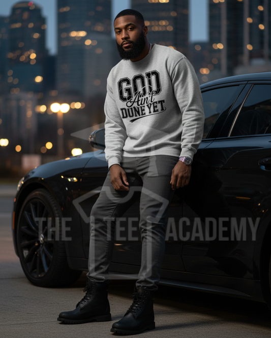 (Black) God Ain't Done Yet- Screen Print Transfer -NEW