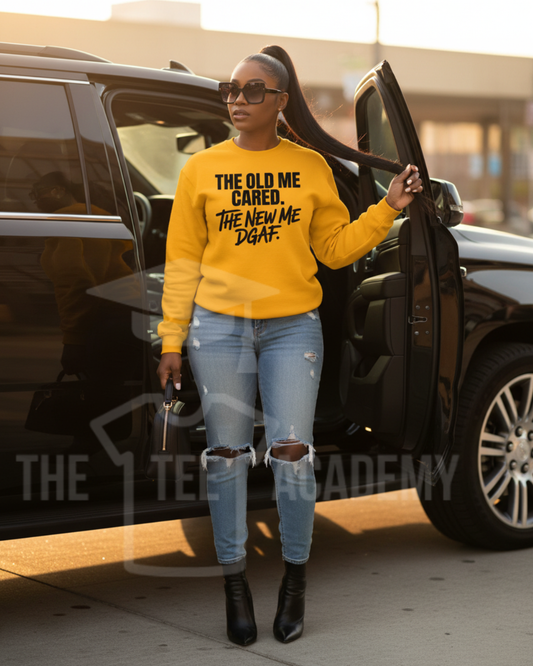 The Old Me Cared- Screen Print Transfer -NEW