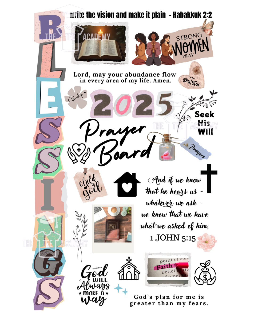 2025 Prayer Board - SVG File