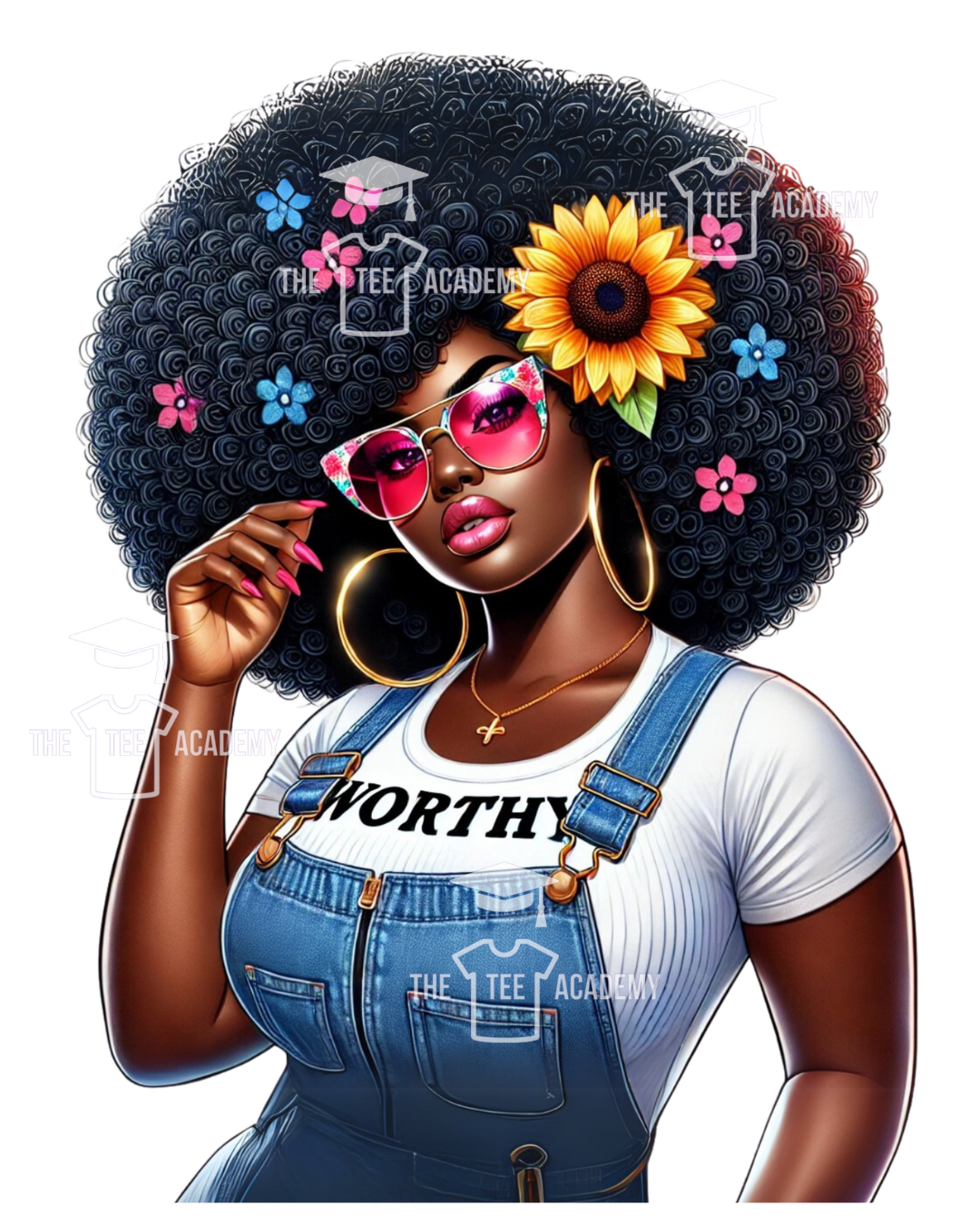 Afro and Sunflower Babe- SVG File