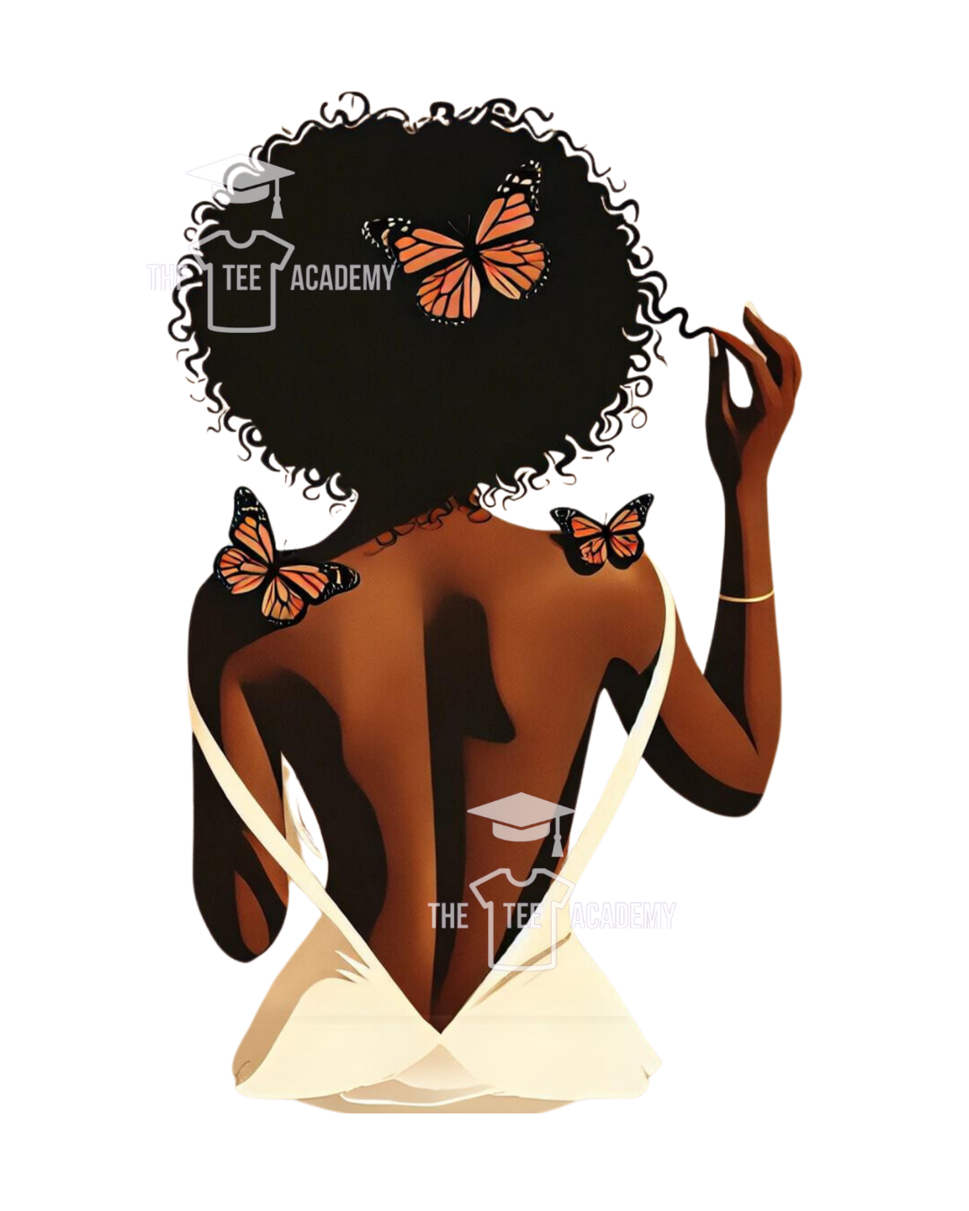 Afro and Butterflies- SVG File
