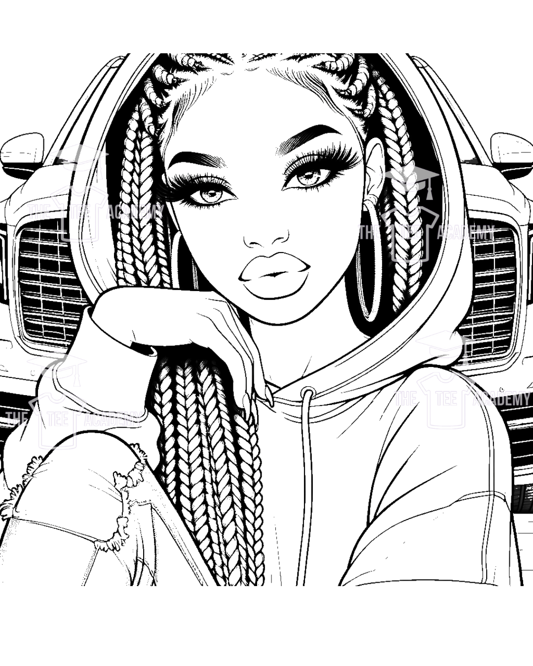 (Sketch) Braided Baddie-SVG file