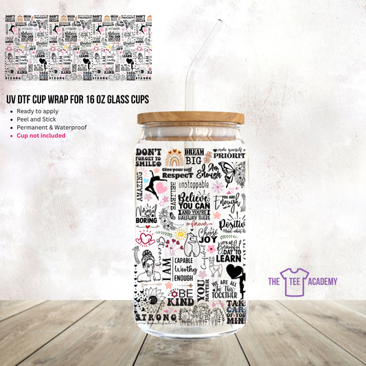 (Pre Order) UV DTF Cup Wrap - Believe You Can