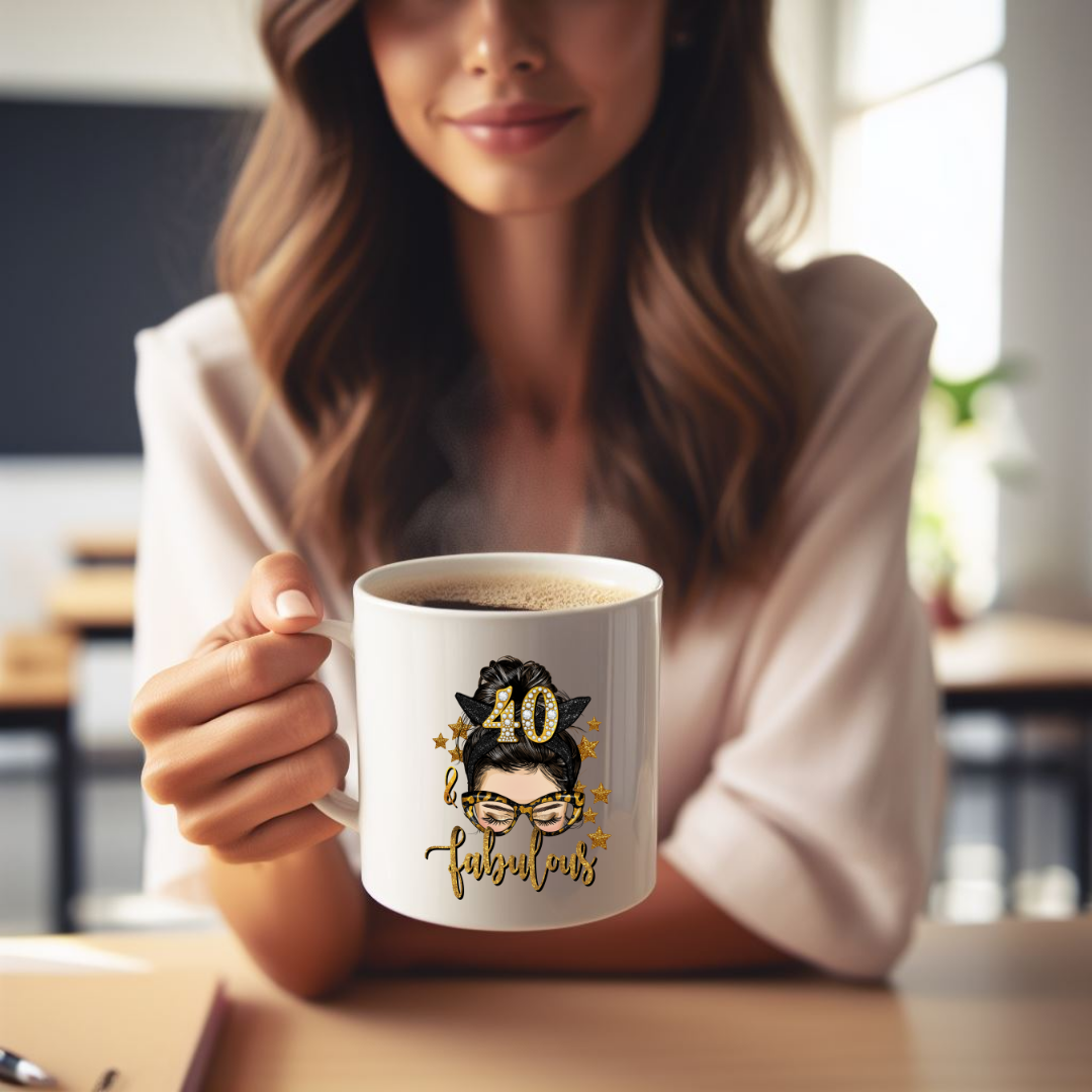 Fabulous 40- UV DTF Cup Decal