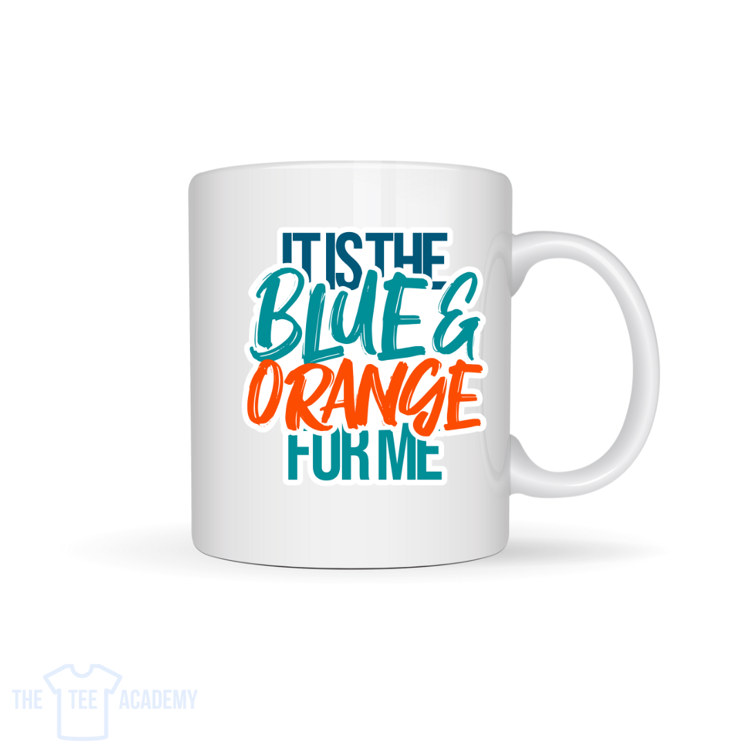 UV DTF Cup Decal- Blue and Orange For Me