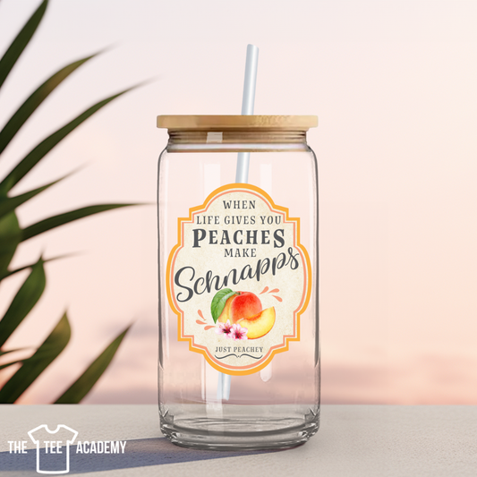 Peaches Make Schnapps - UV DTF Cup Decal