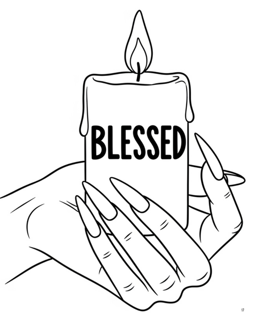 (SUBLIMATION) Sketch Transfer- Blessed Candle&Hand