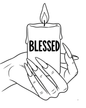 (SUBLIMATION) Sketch Transfer- Blessed Candle&Hand