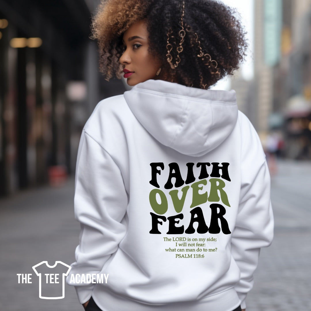 Faith Over Fear- Matte Clear Film Screen Print Transfer