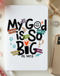 UV DTF Planner Cover Decal- My God Is So Big
