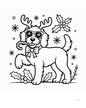 (SUBLIMATION) Sketch Transfer- Christmas Dog