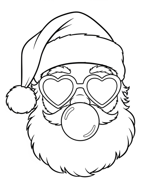 (SUBLIMATION) Sketch Transfer- Cool Santa