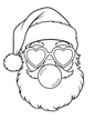(SUBLIMATION) Sketch Transfer- Cool Santa