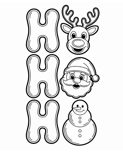 (SUBLIMATION) Sketch Transfer- HoHoHo