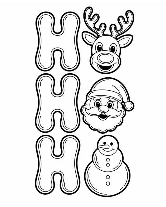 (SUBLIMATION) Sketch Transfer- HoHoHo