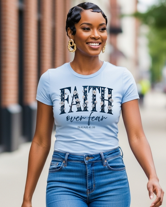 Faith Over Fear-Matte Clear Film Screen Print Transfer