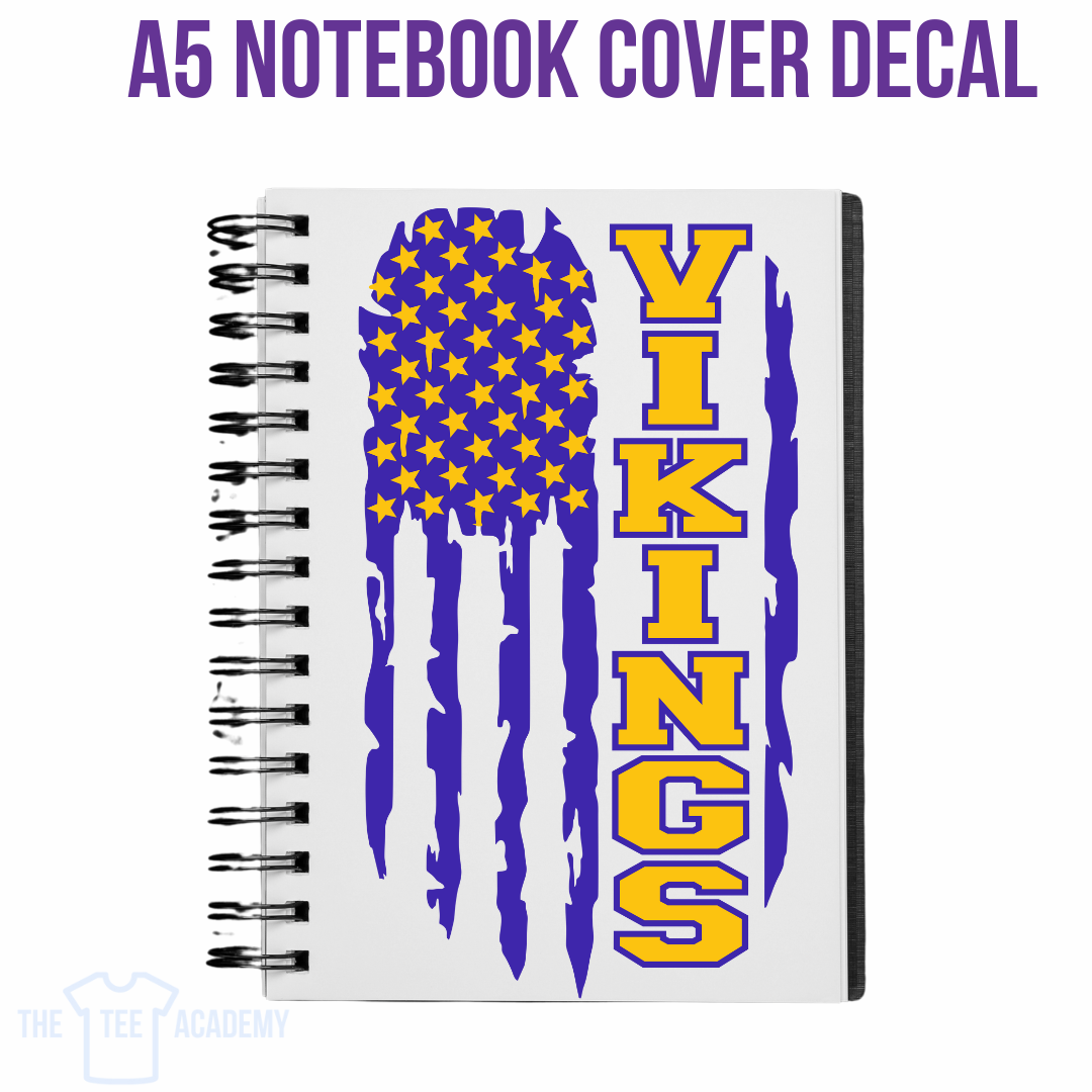 UV DTF Planner Cover Decal - Vikings Flag