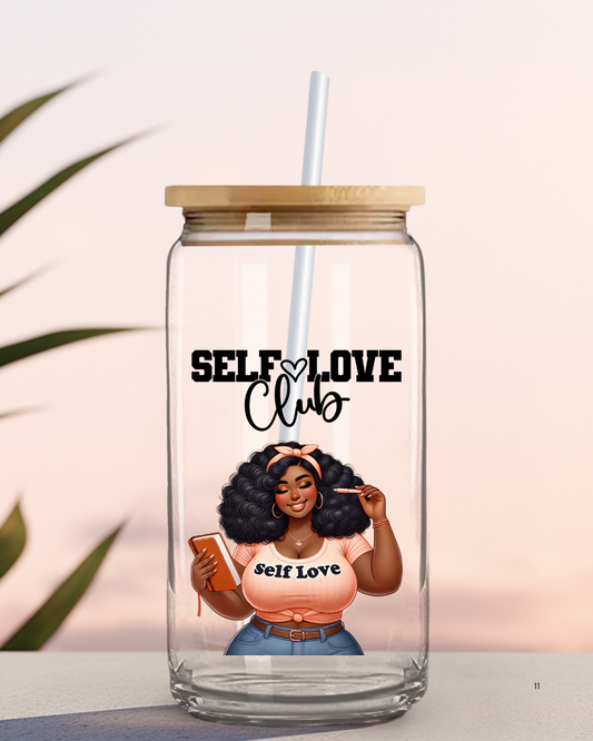 UV DTF Cup Decal - Self Love Club Babe