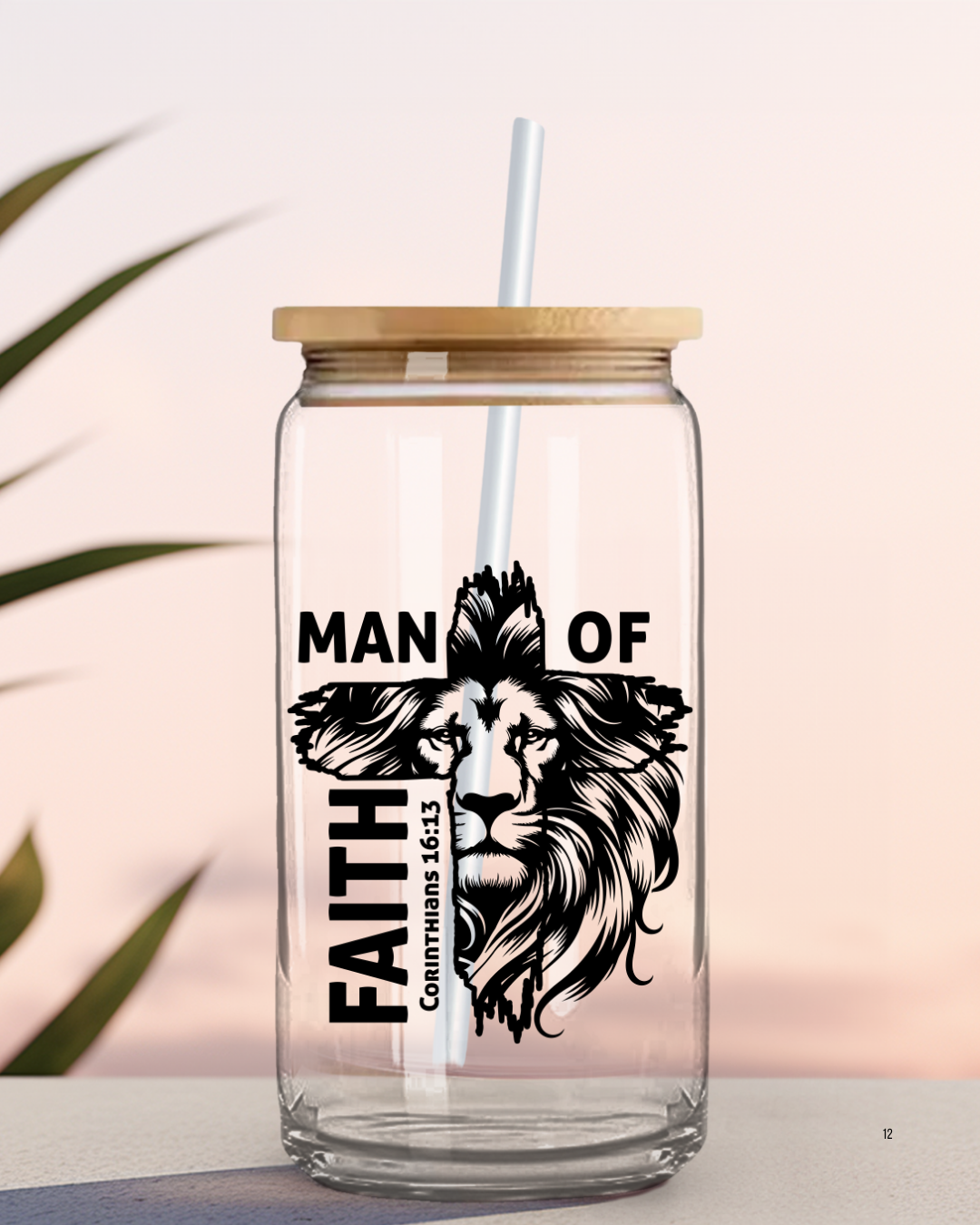 UV DTF Cup Decal - (Lion) Man Of Faith