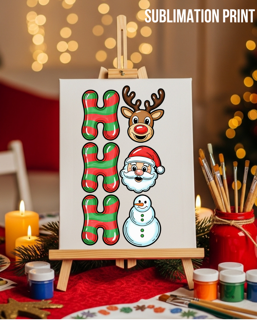 (SUBLIMATION) Sketch Transfer- HoHoHo