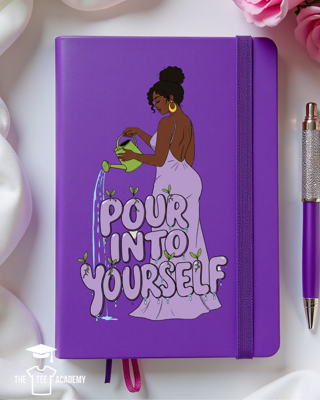 UV DTF Planner Cover Decal - Pour Into Yourself (purple)