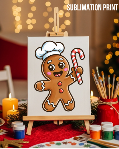 (SUBLIMATION) Sketch Transfer- Gingerbread Man