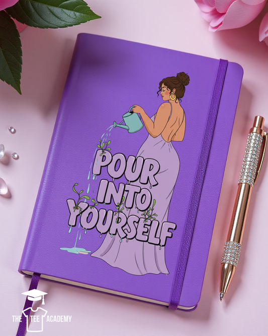 UV DTF Planner Cover Decal - Pour Into Yourself (purple)