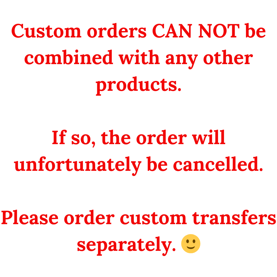 Custom Matte Clear Film Screen Print Order (MOQ 50)